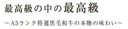 最高級の中の最高級