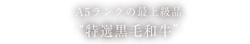 特選黒毛和牛